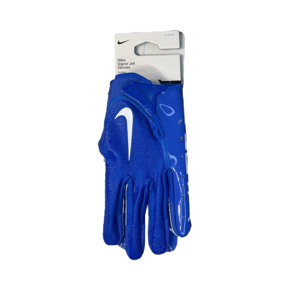 Nike Vapor Jet 7.0 Royal Blue White Football Gloves Size XL